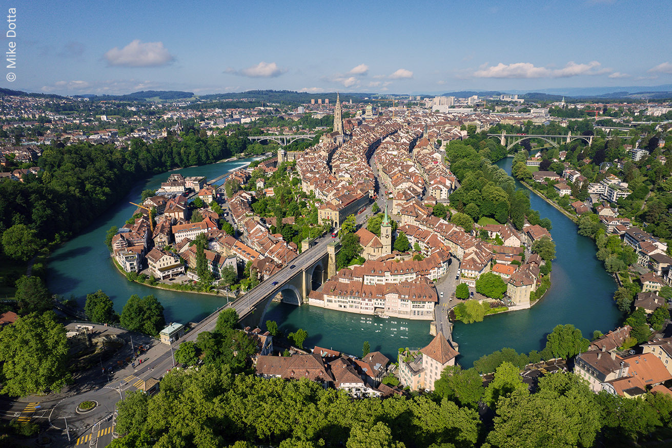 Aerial view of Bern, Switzerland